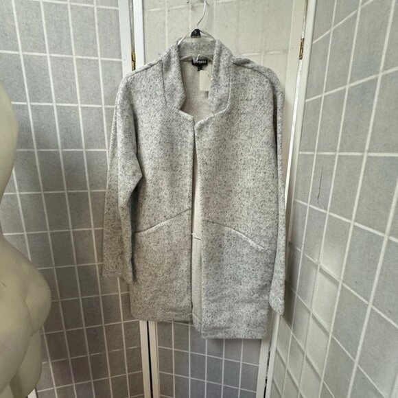 Express,Woman,Fall Coat,Gray,Sz S,Long Sleeve,Midi, Pockets.! - Picture 7 of 12